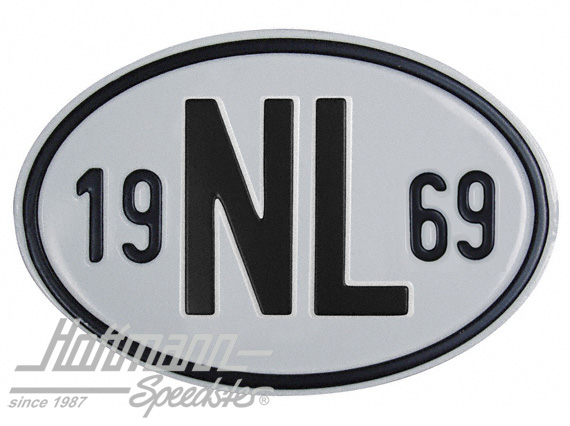 Plaque de nationalité "NL", alu, avec année "1969" |  | 020-2391-69