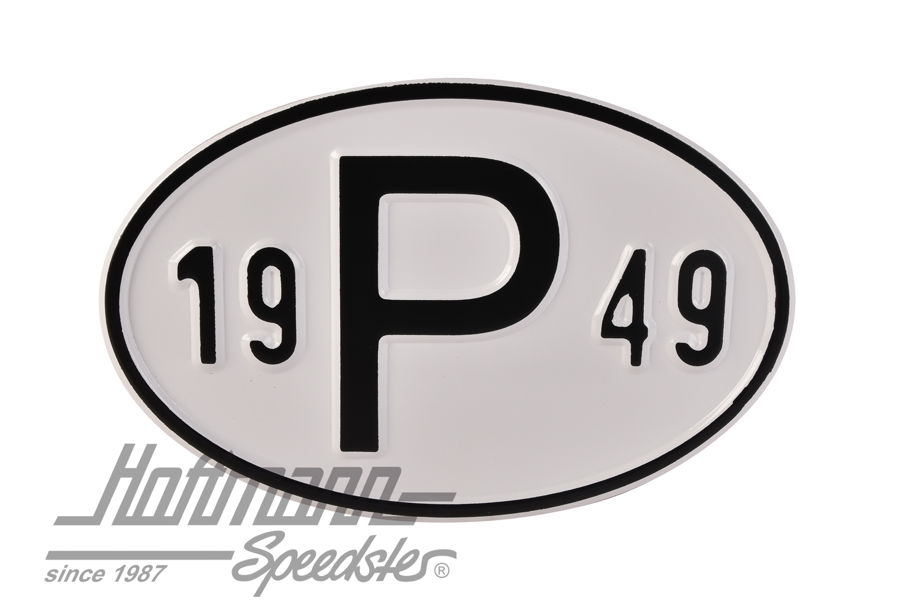 Plaque de nationalité "P", alu, avec année "1949" |  | 020-2405-49
