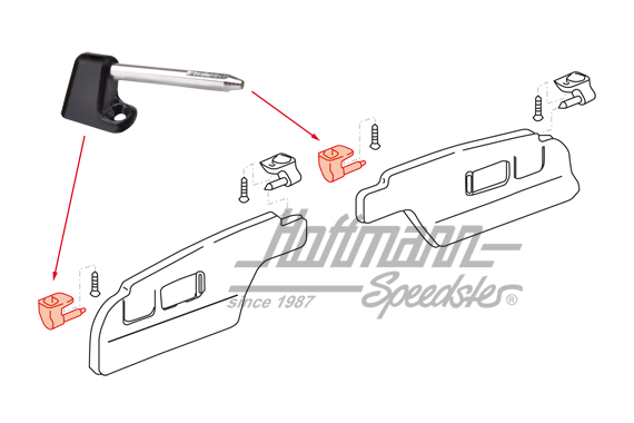 Support pare-soleil, 911, gauche                                                                    