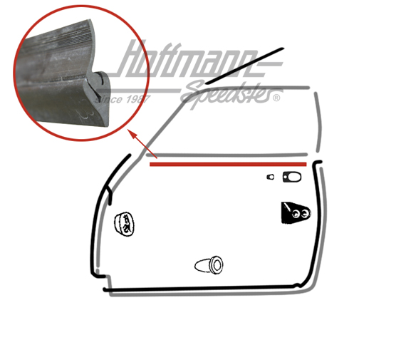 Lèche-vitre, extérieure, 60-71 | 141 837 475 C | 060-0454