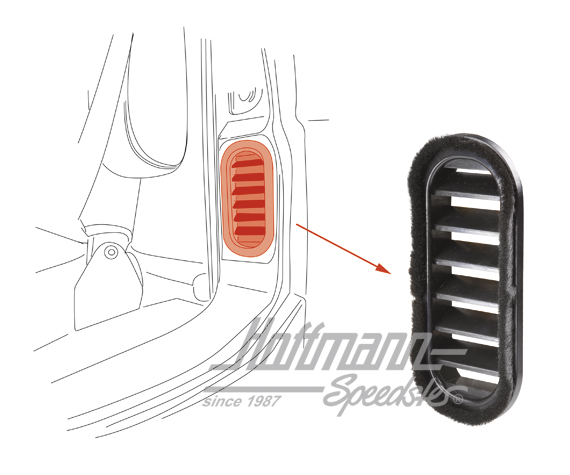 Grille (joint), conduit d'air, porte | 255 259 637 | 350-6220