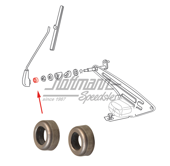 Cache, axe d'essuie-glace, -7.57 (métal) | 113 955 275 A | 020-5184-06