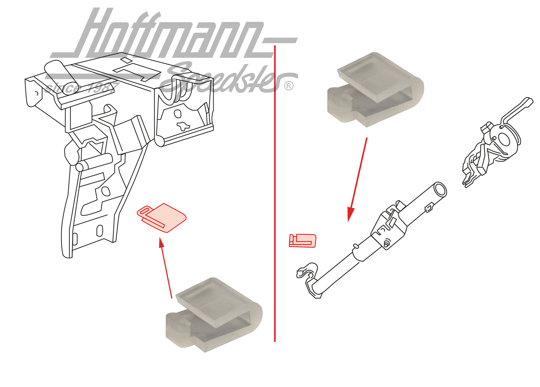 Tampon de butée, pedale d'embrayage, tube enveloppe
 | 171 721 989 | 170-0900-10
