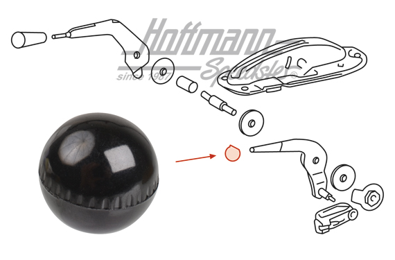 Bouton, accélérateur à main, 911, 912, -.77, noir                                                   