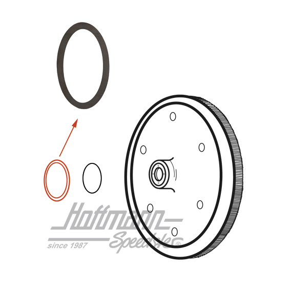 Rondelle, volant moteur, 0.32mm, -7.60 | 111 105 285 | 010-0133-32