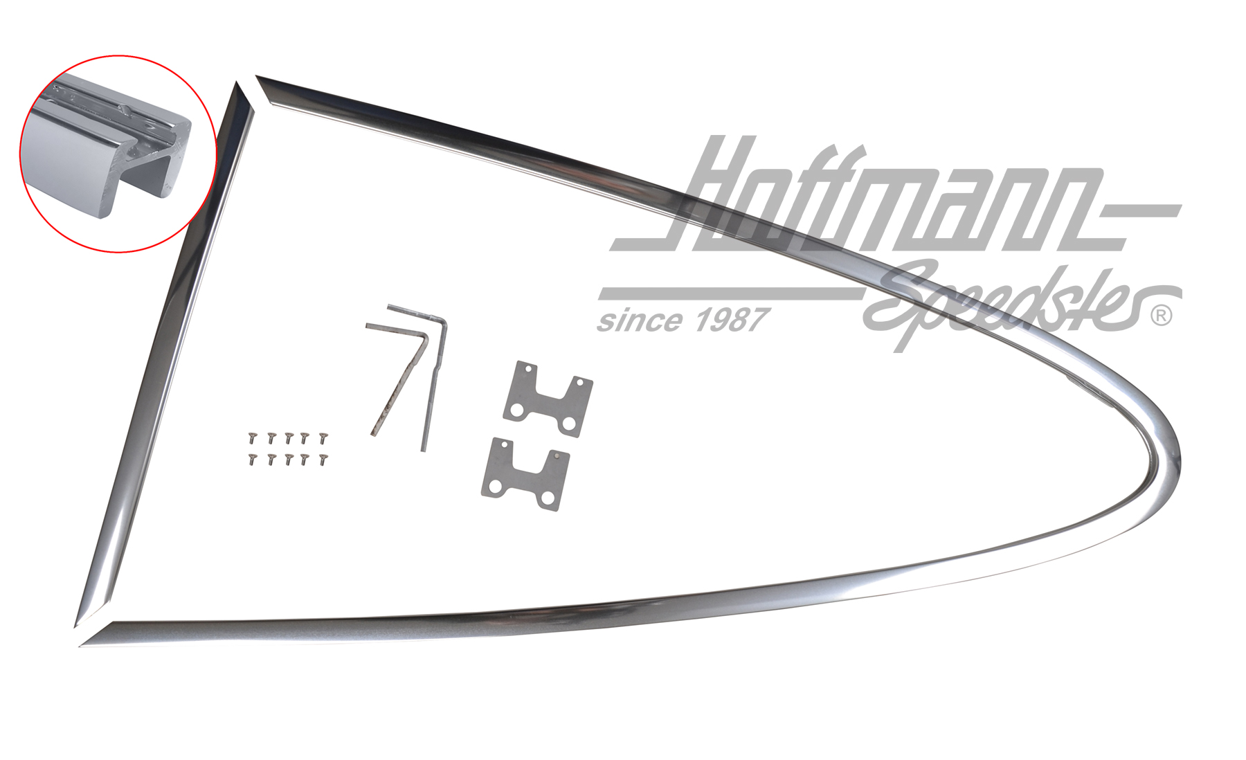 Cadre, vitre orientable, 68-77, gauche                                                              