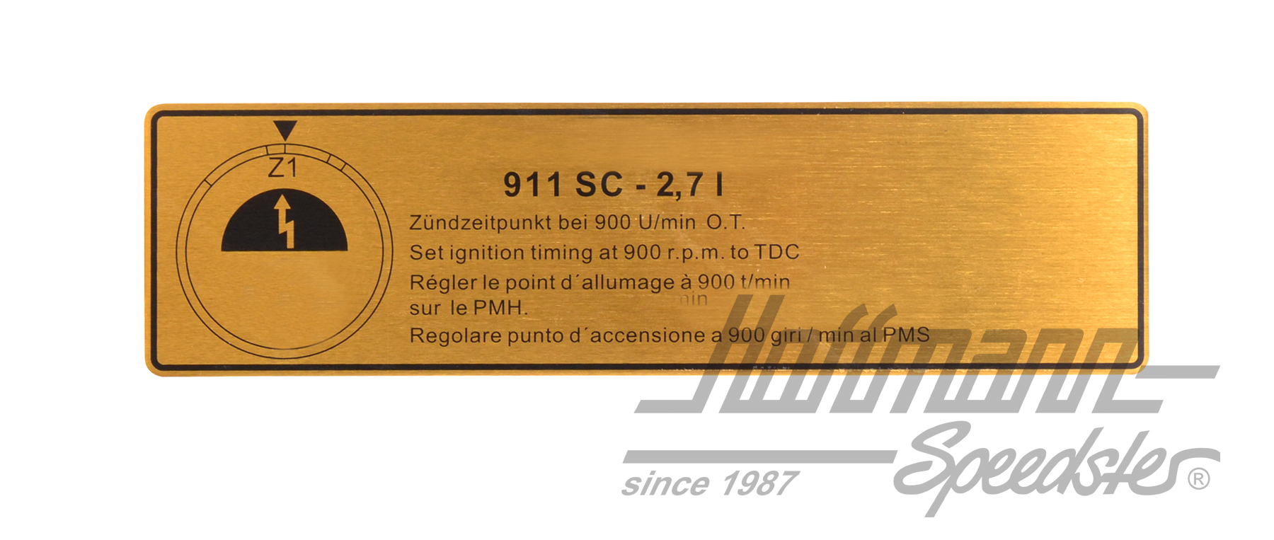 Autocollant "Point d'allumage", 911 RS, 73-74 | 911 006 508 00 | 580-8069