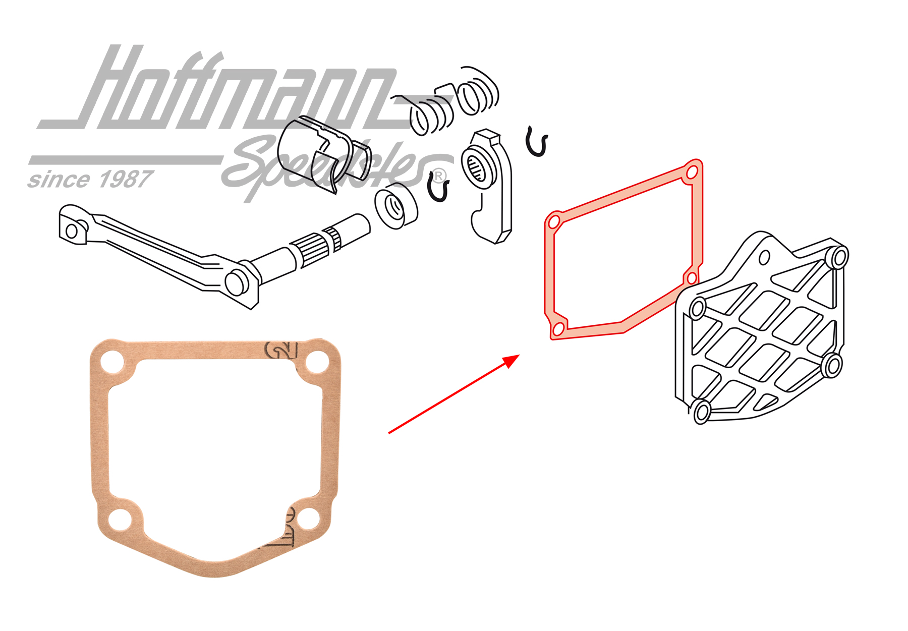 Joint, couvercle de boîte de vitesses, 1.5-1.8 | 020 141 059 | 110-4712-10