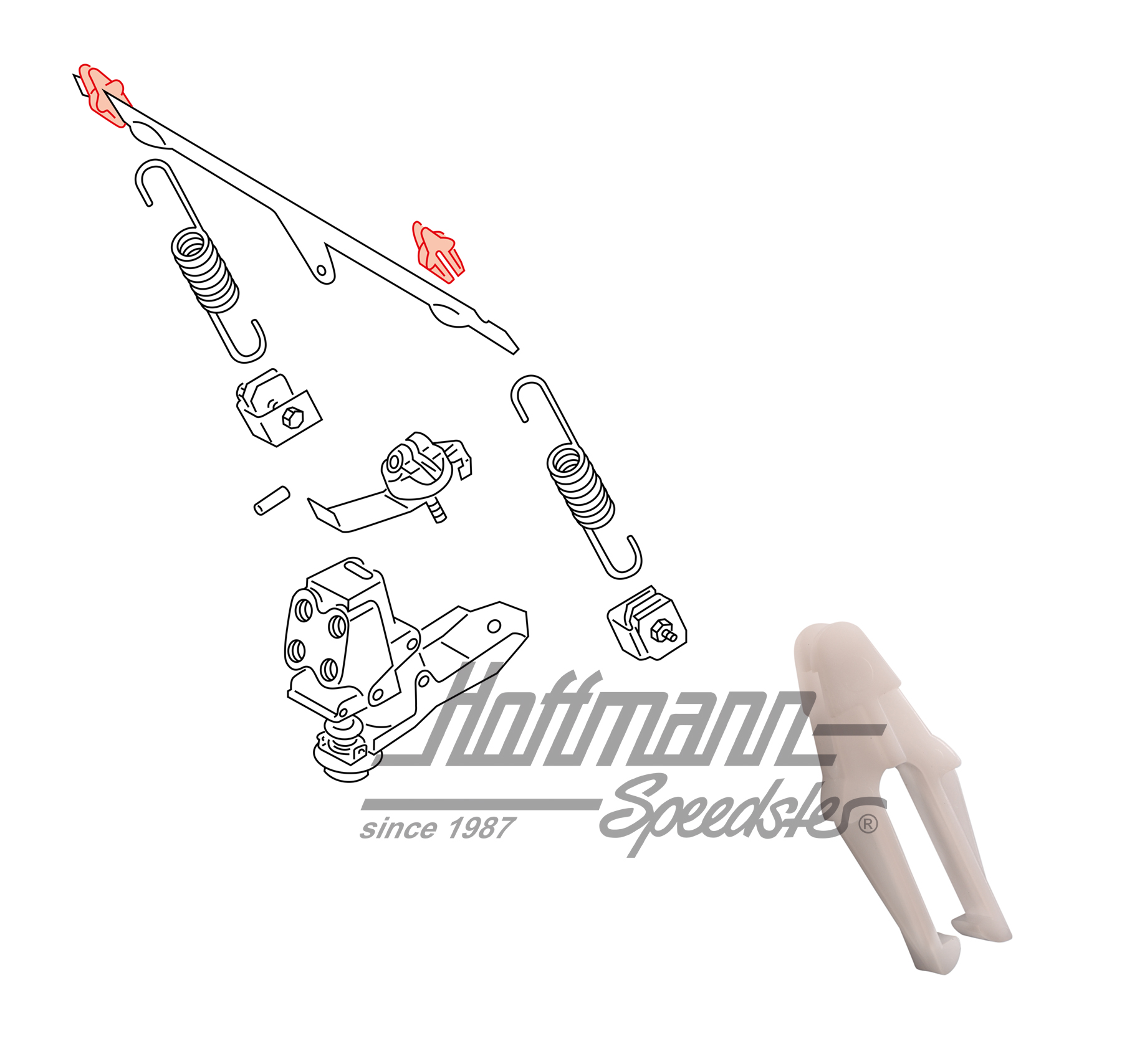 Cadre support, ressort, servo-frein | 701 612 563 | 406-0820