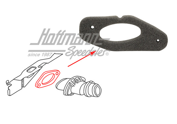 Joint, raccord de tube de chauffage | 111 255 419 B | 020-0264