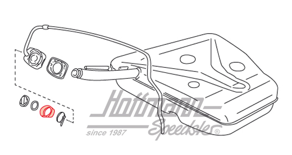Joint, tubulure de remplissage de réservoir, 356 B-T6/C                                             