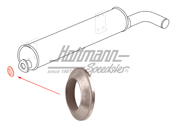 Joint annulaire, tuyau d'échappement/tube en Y/catalyseur | 357 253 137 | 320-3317-06