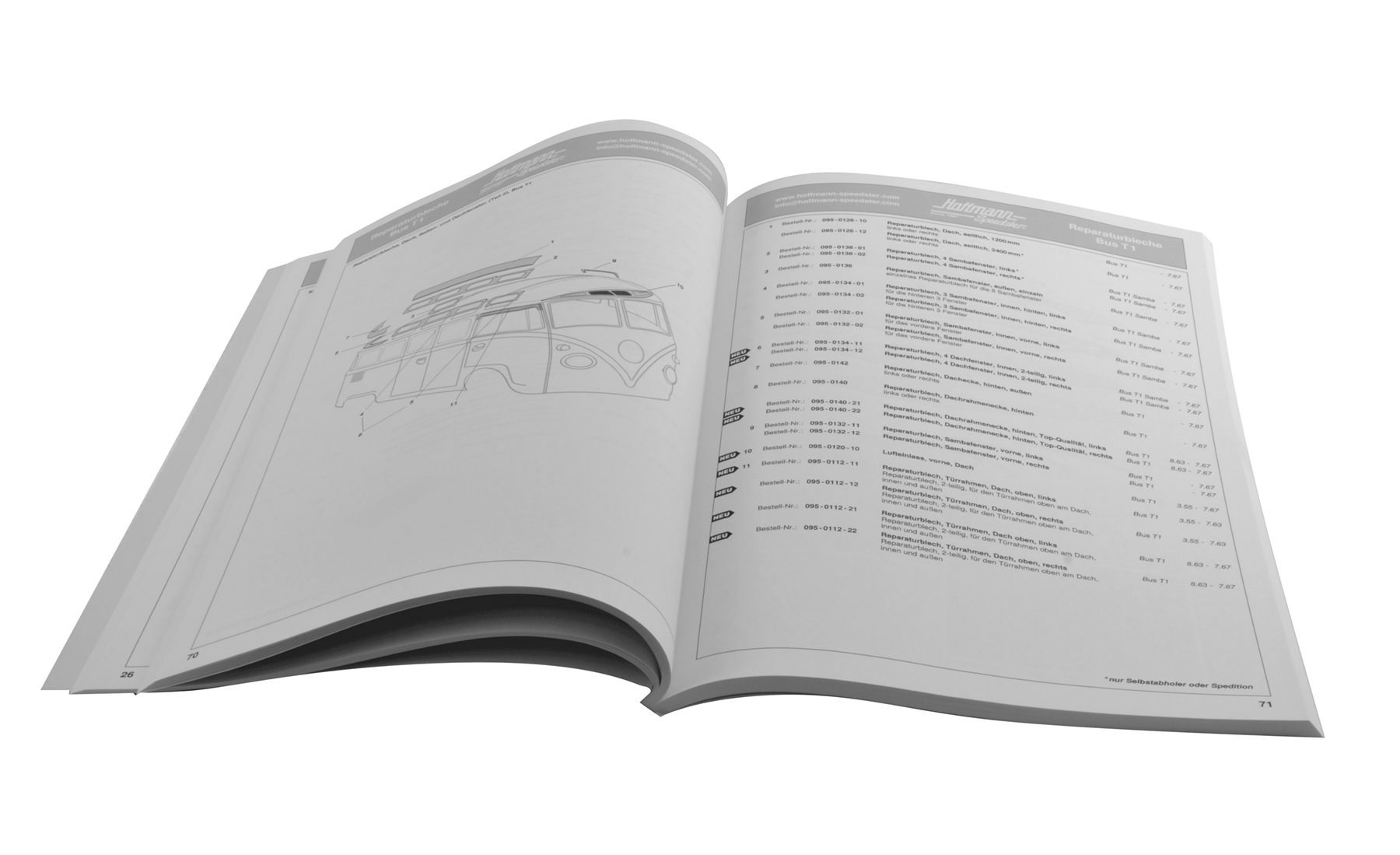 HOFFMANN SPEEDSTER CATALOGUE TÔLES DE RÉPARATION 2020                                               