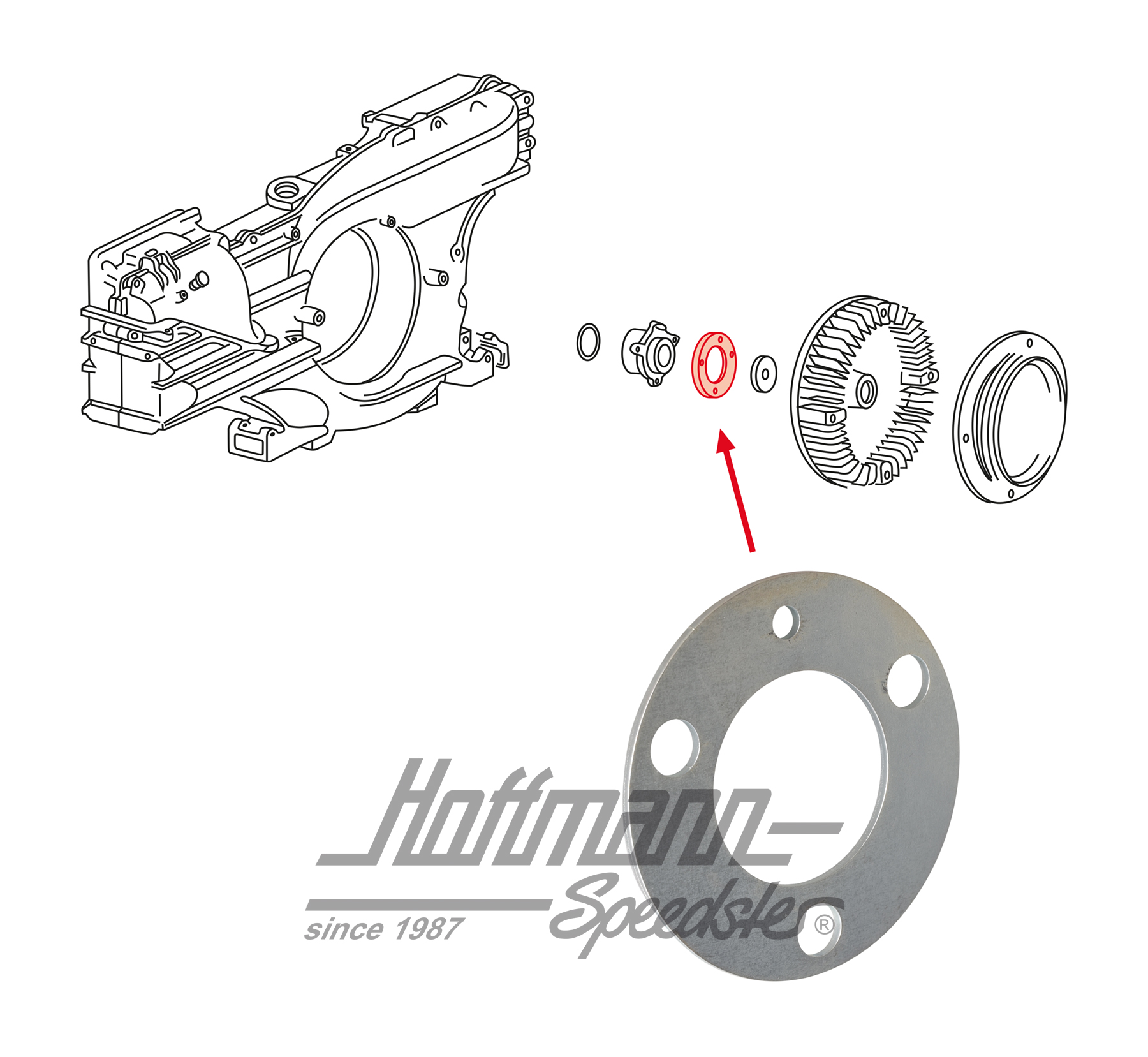 Disque entretoise, hélice de ventilateur, 1.7-2.0 | 021 119 121 | 092-0034-10