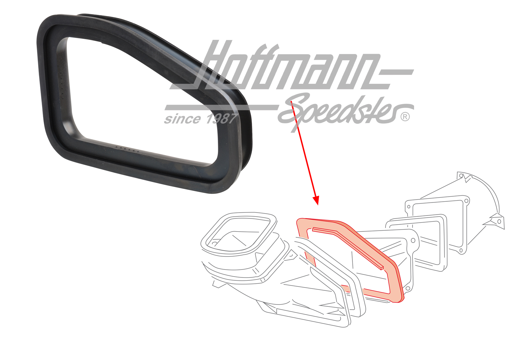 Joint, conduit d'air/pièce de connexion
 | 701 819 143 | 408-5400-08