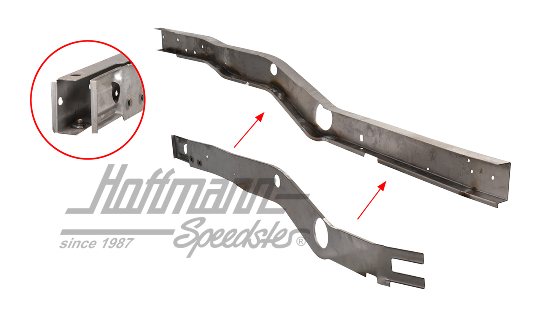 Longeron, arrière, Bus T2, 8.71-7.79, gauche | 211 703 459 A/211 703 109B | 096-0199-31