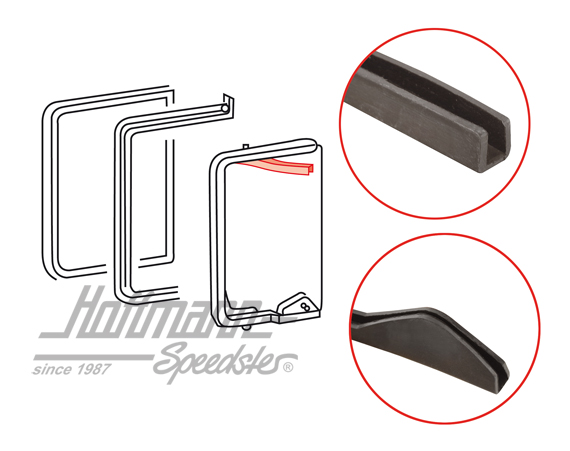 Joint, vitre latérale petite/cadre | 221 845 295 A Passform | 090-6166