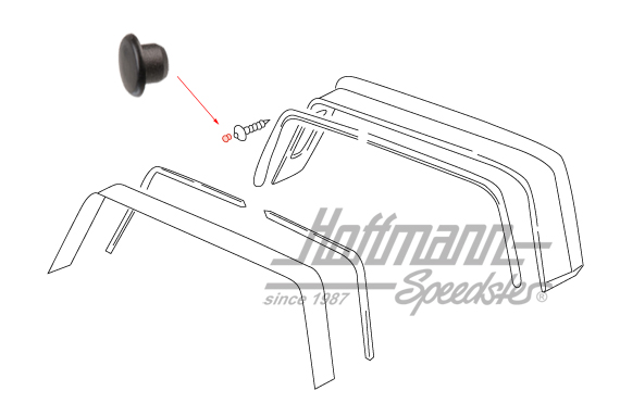 Capuchon, pour 510-0150, arceau Targa, 74-94                                                        