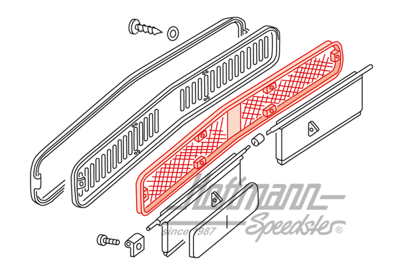 Grille protectrice, écran d'entrée d'air, 67-72                                                     