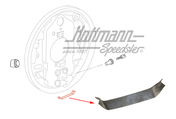 Crampon à tôle, écrou de réglage, Bus T2 | 211 609 485 B | 090-3014