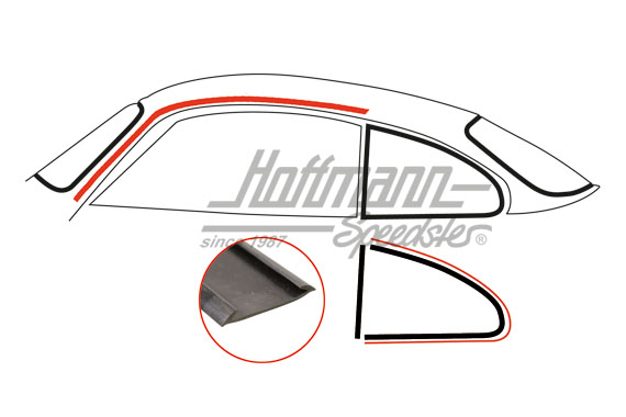 Joint, cadre de vitre / carosserie / toit | 143 853 343 | 060-0430