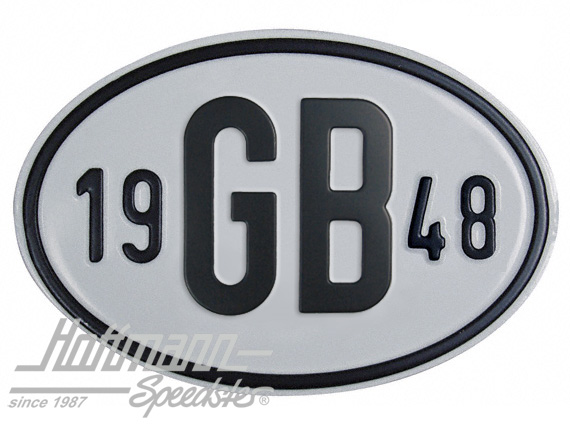 Plaque de nationalité "GB", alu, avec année "1948" |  | 020-2404-48