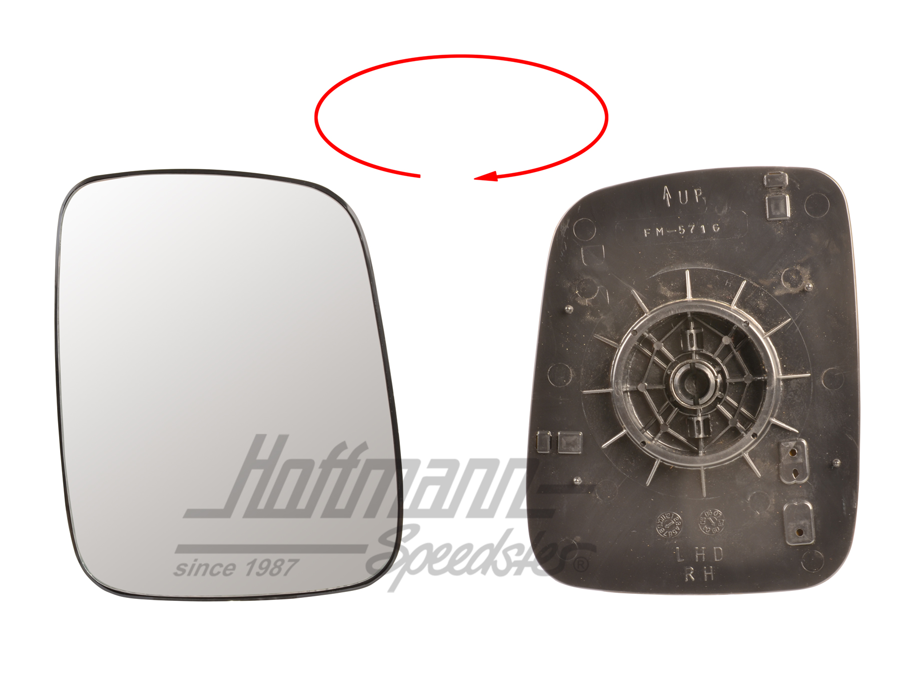 Verre de miroir, convexe, droite | 701 857 522 L | 408-6710-02