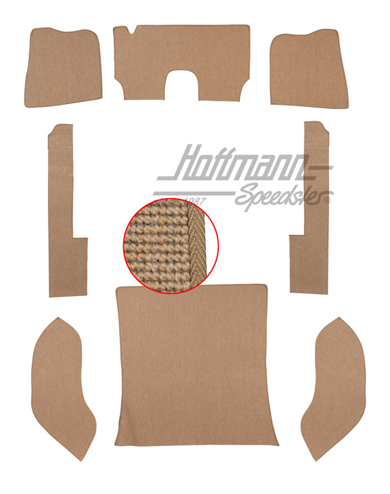 Kit moquettes, Berline, 57-64, fil de poils, beige |  | 026-5023-05