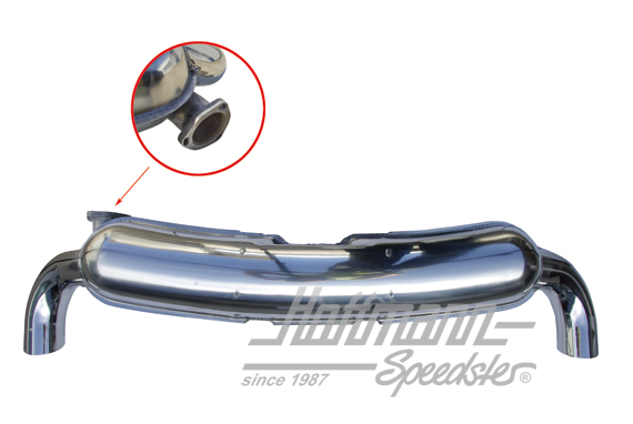Silencieux de sport, inox, 2x84 mm, 75-89                                                           