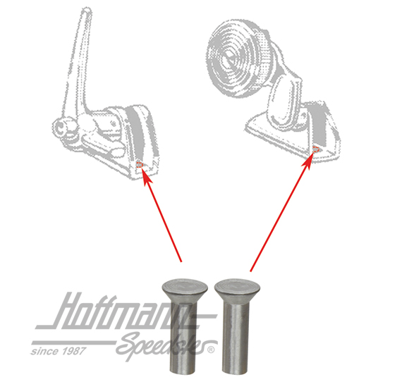 Rivet fixation pour verrou de déflecteur, 8.55- | N  013 736 3 | 020-5176-07