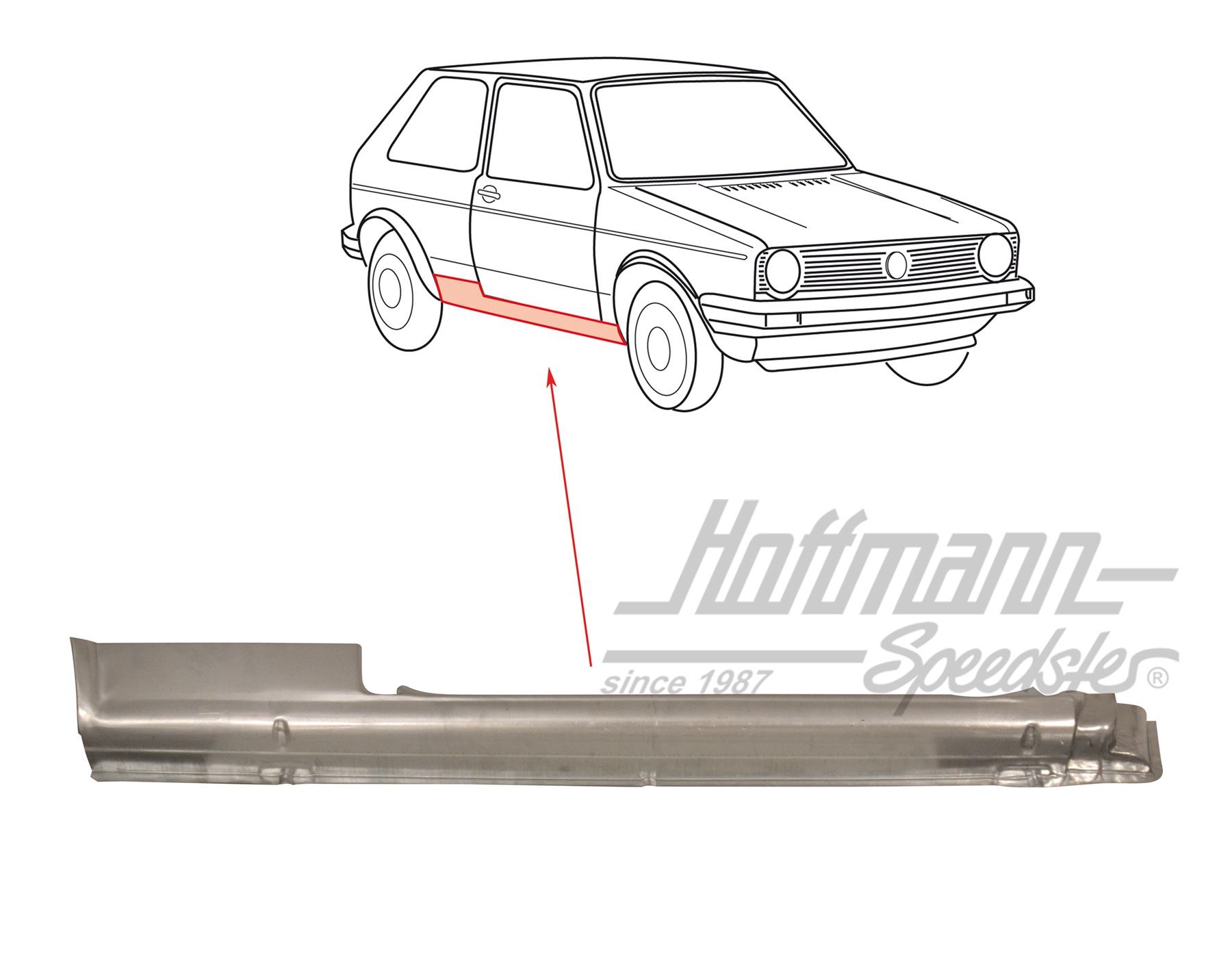 Tôle de marche-pied, 2-portes, .78-, droite | 620 12 2 | 185-2232