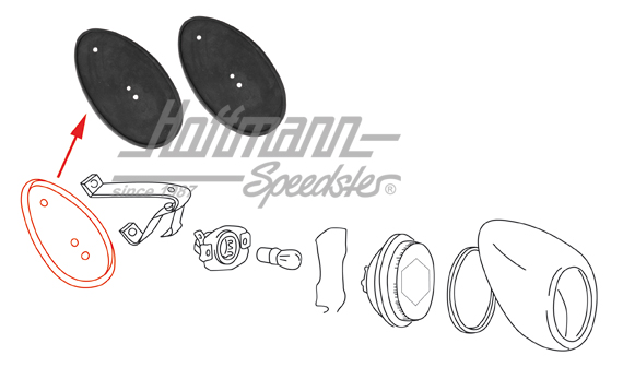 Joint de feu arrière, 8.55-7.61 | 111 945 191 B | 020-5117-06