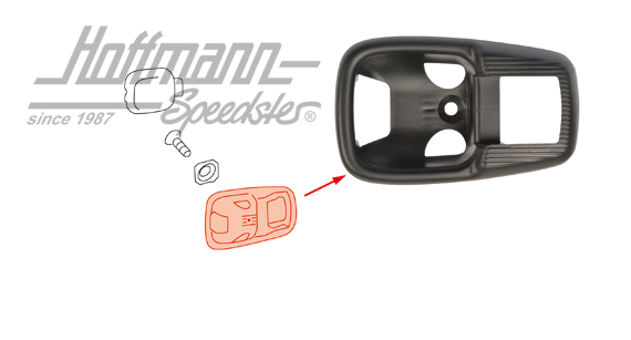 Écran d'ouvre-porte, plastique/noir, 8.63- | 111 837 239 BBK | 020-2324