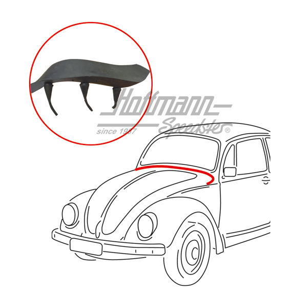 Joint de capot avant, "Mexique" devant pare-brise | 1BM 823 731 | 020-5105