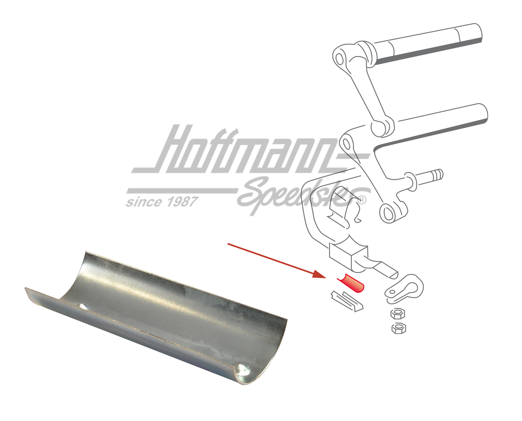 Tôle intermédiaire, silentbloc
, Bus T1, 3.55-7.67 | 211 411 343 | 089-3022-10