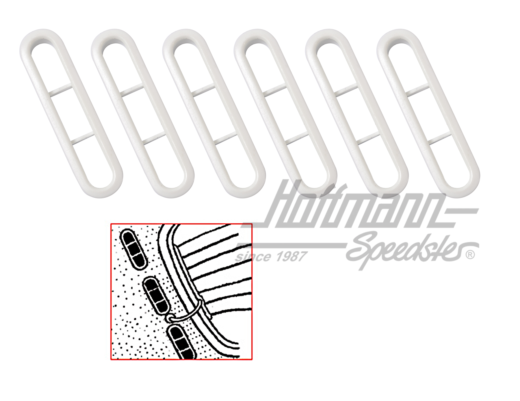 Écrans pour ventilation, intérieur, blancs | 311 819 465 A W | 055-7173