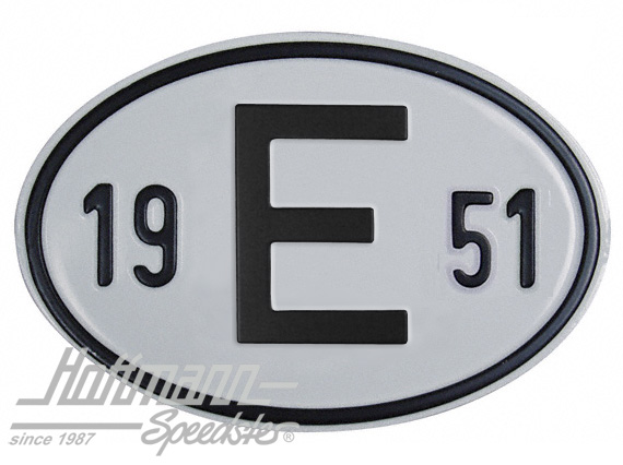 Plaque de nationalité "E", alu, avec année "1951" |  | 020-2403-51