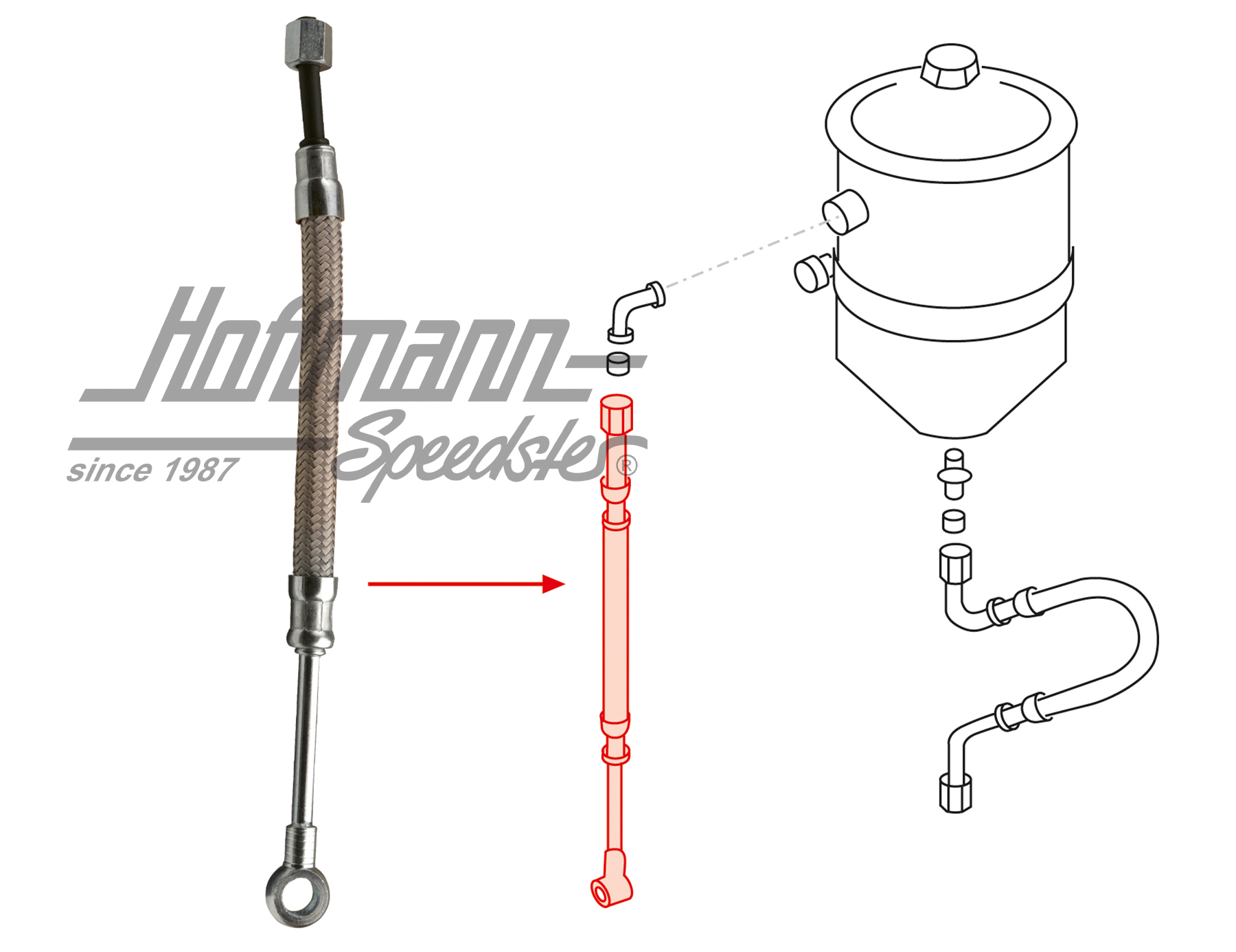 Conduit d'huile, boîtier du filtre, 356/912 | 616 07 818 | 505-1040-32