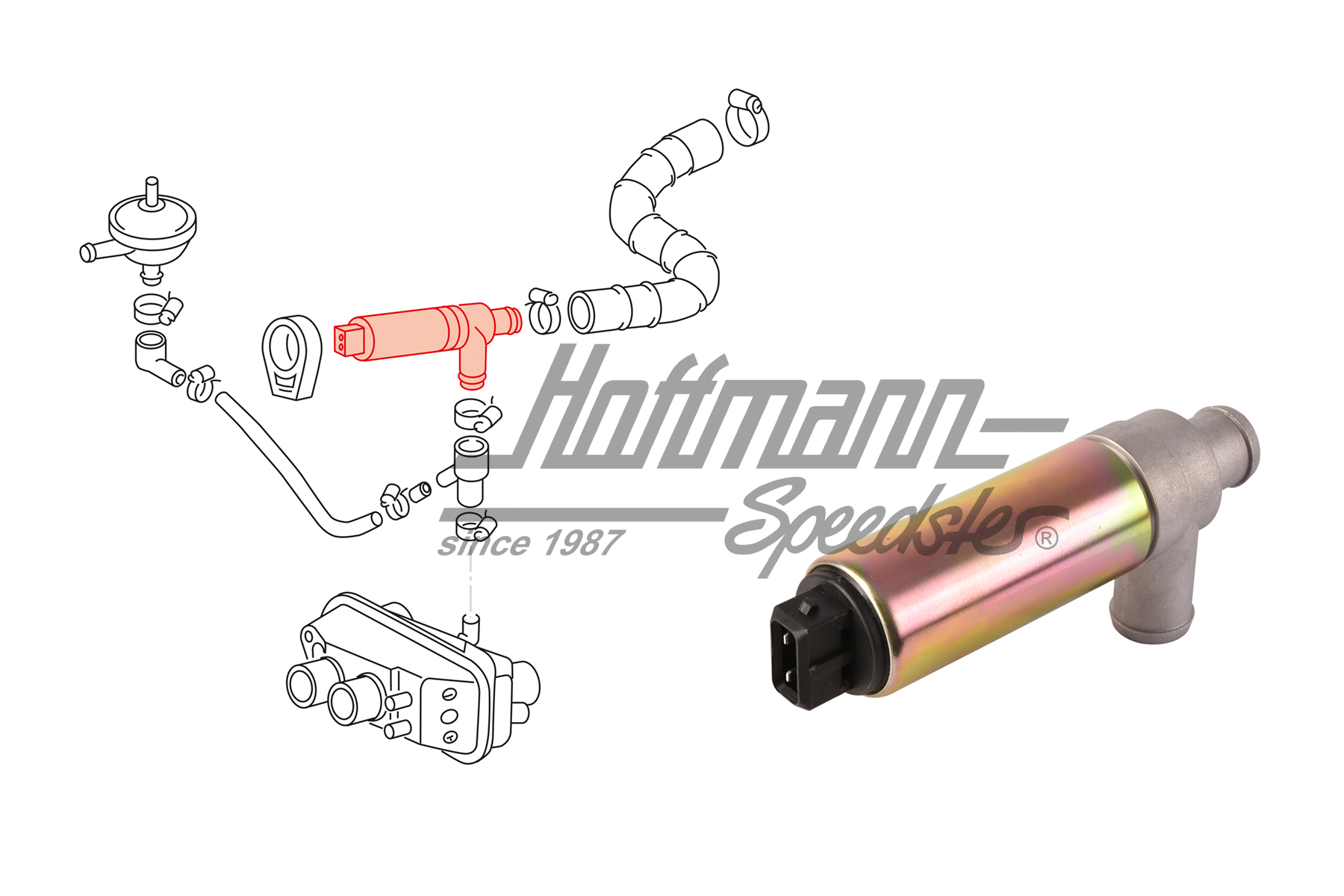 Valve de commande, stabilisation de ralenti | 025 906 457 A | 340-4520