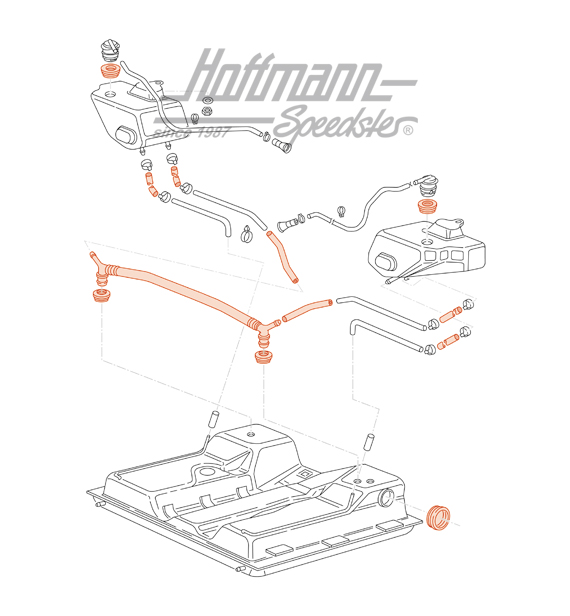 Jeu de joints, réservoir d'essence, 8.83-7.92 (38mm/64mm)                                           