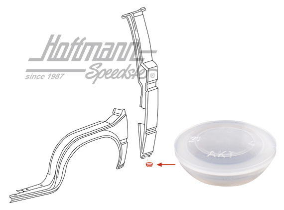 Bouchon d'étanchéité, Bus T2/T3, 22mm | 211 611 849 | 090-6290-42