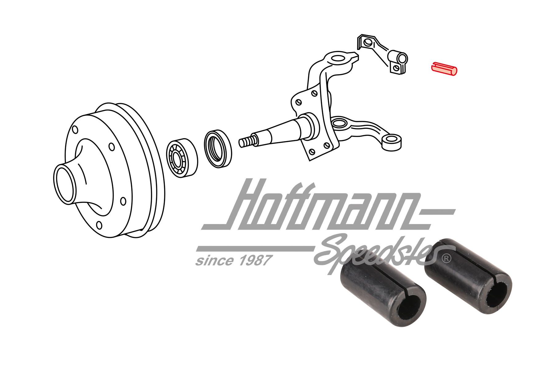 Manchons, tuyau de frein, avant, Bus T1 | 211 405 339 | 089-3038-24