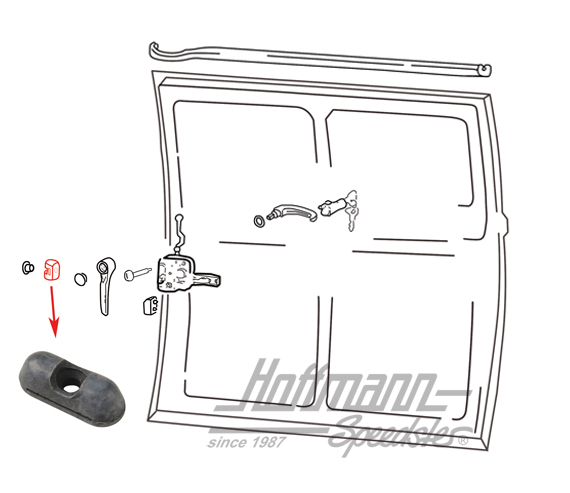 Butoir de calage, porte coulissante, avant | 211 843 471 | 097-1041-13