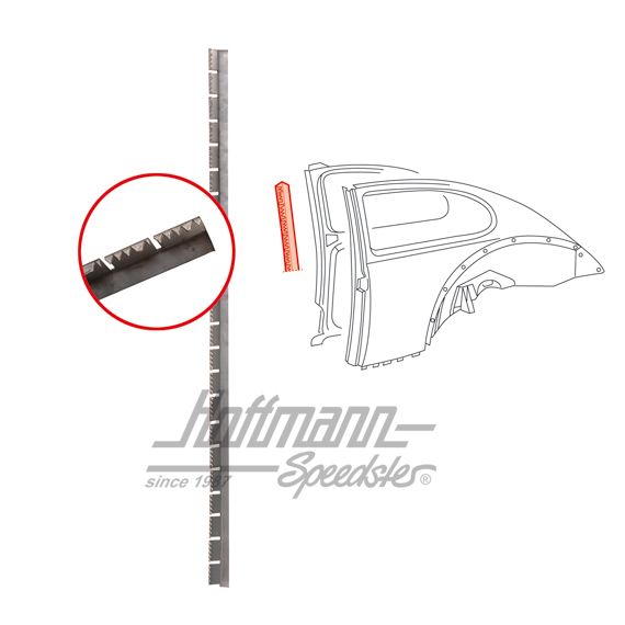Bande de serrage, colonne-B/ciel de toit, 452mm | 113 809 443 A | 050-1498
