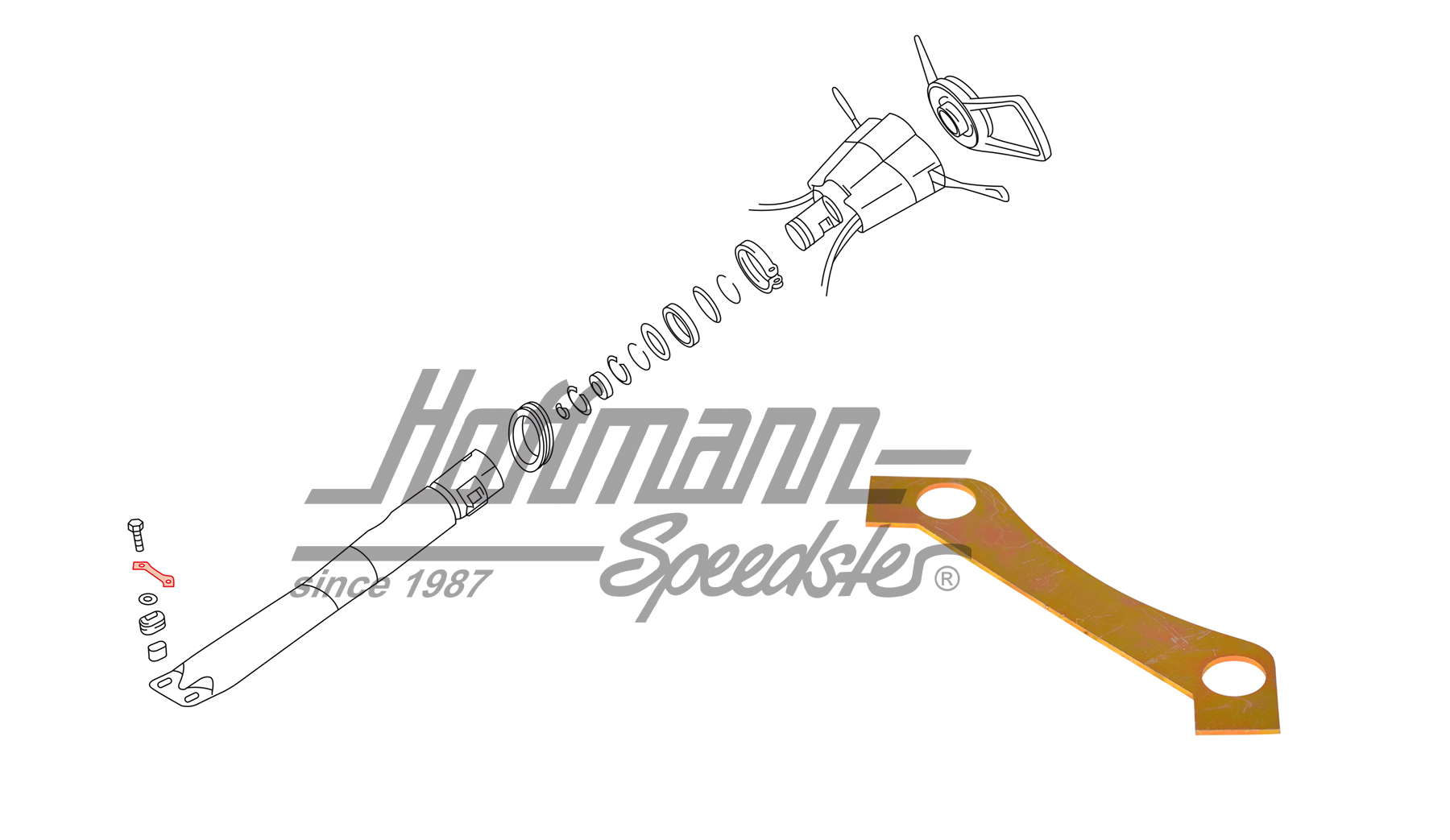 Rondelle d'arrêt, tube de direction, en bas, 65-67 | 999 039 104 00 | 521-4590-20