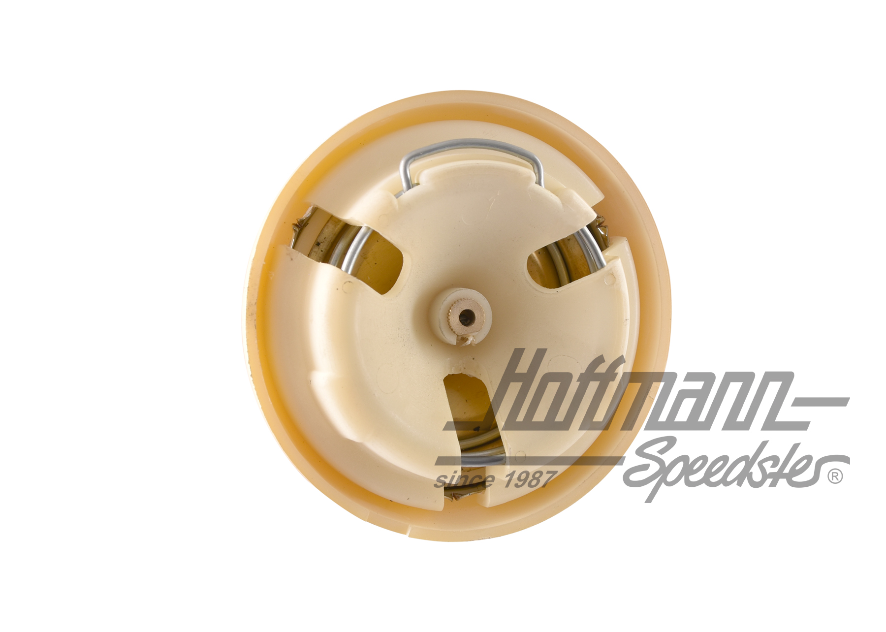 Bouton de klaxon, avec horologe, Cox/Bus, couleur ivoire                                            