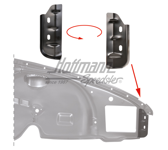 Plaque de renforcement, avant, 69-73, droite | DAN 911 501 034 00 | 590-0069-42