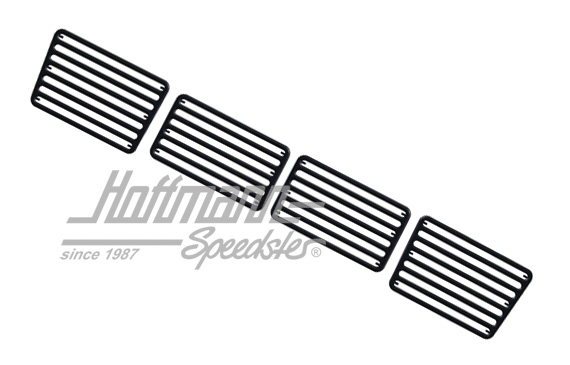 Grille de capot-moteur, 4-pièces, noire | 20079 | 020-2038