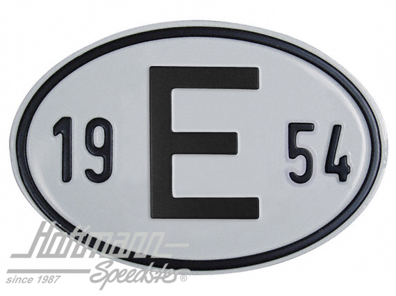 Plaque de nationalité "E", alu, avec année "1954" |  | 020-2403-54