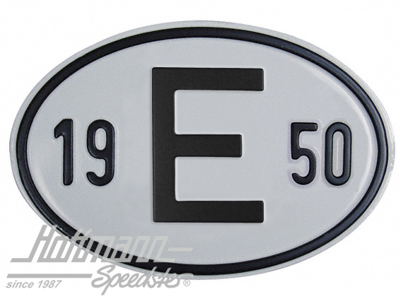 Plaque de nationalité "E", alu, avec année "1950" |  | 020-2403-50